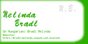 melinda bradl business card
